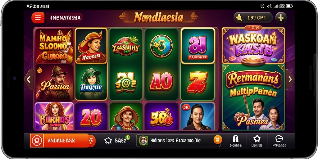 Tampilan awal game yang menarik dan mudah dinavigasi.