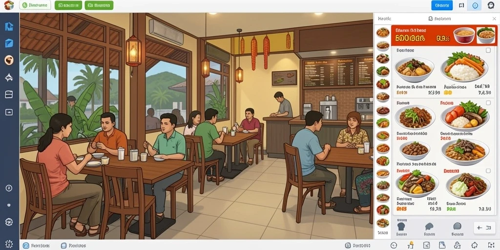 Screenshot pertama menunjukkan antarmuka utama yang menarik.